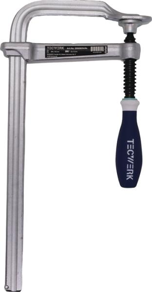 TECWERK Ganzstahlschraubzwinge Spannweite 300mm Ausladung 140mm 3-K-Griff